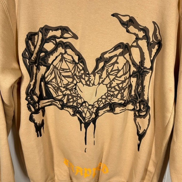 NEW Rebirth Trapped Graphic Tan Long Sleeve Sweatshirt Medium - Picture 3 of 5
